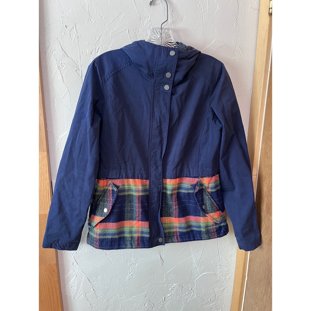 Marmot For Life Hooded Jacket‎ Navy Plaid Lined Size S